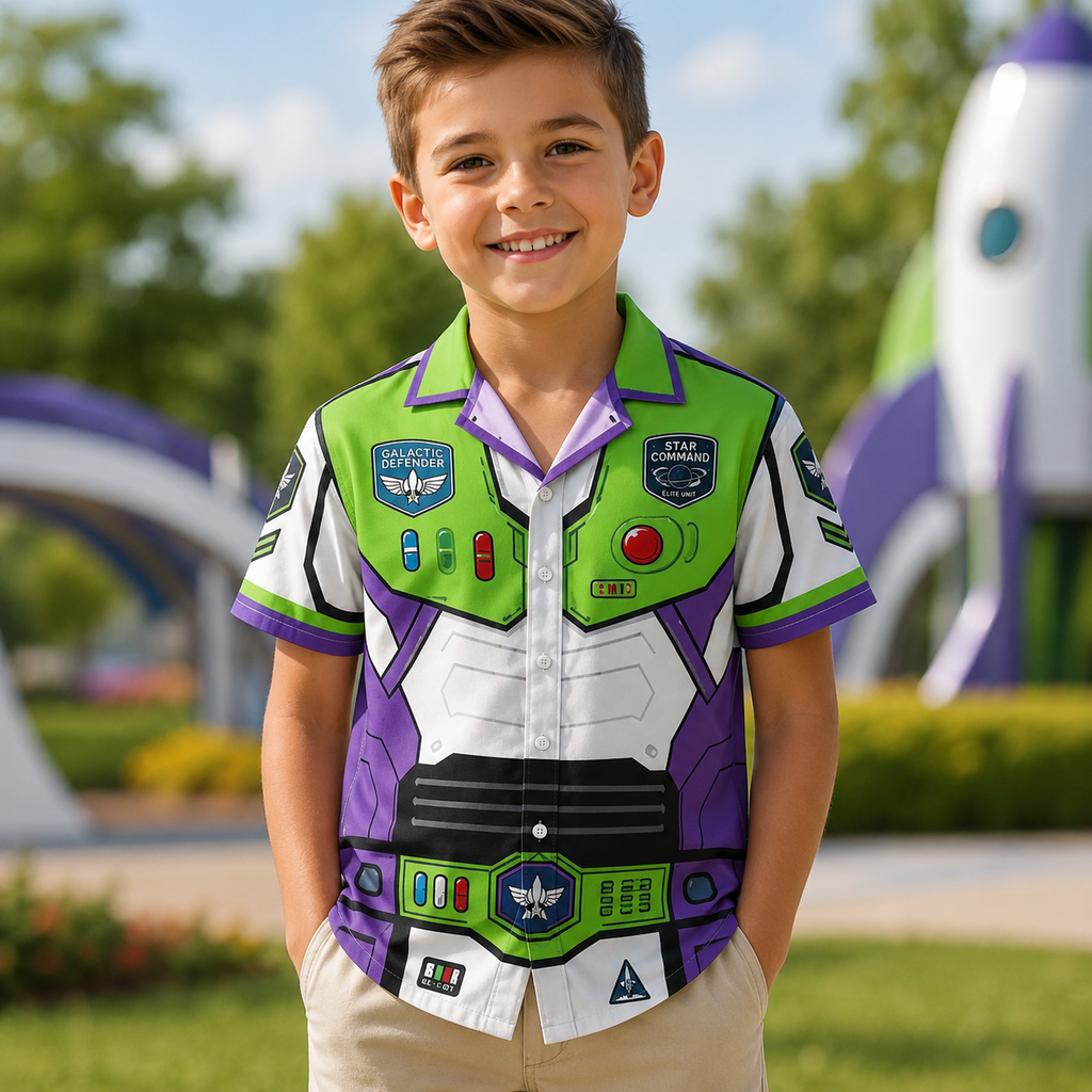 Personalized Buzz Lightyear Costume AOP Shirt for Kids Halloween AOP Shirt GradoCreations