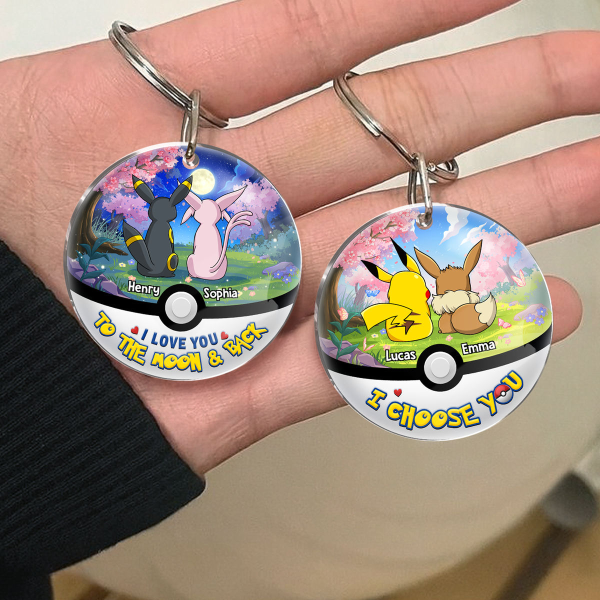 Personalized Acrylic Keychain I Choose You Love Gift for Couple