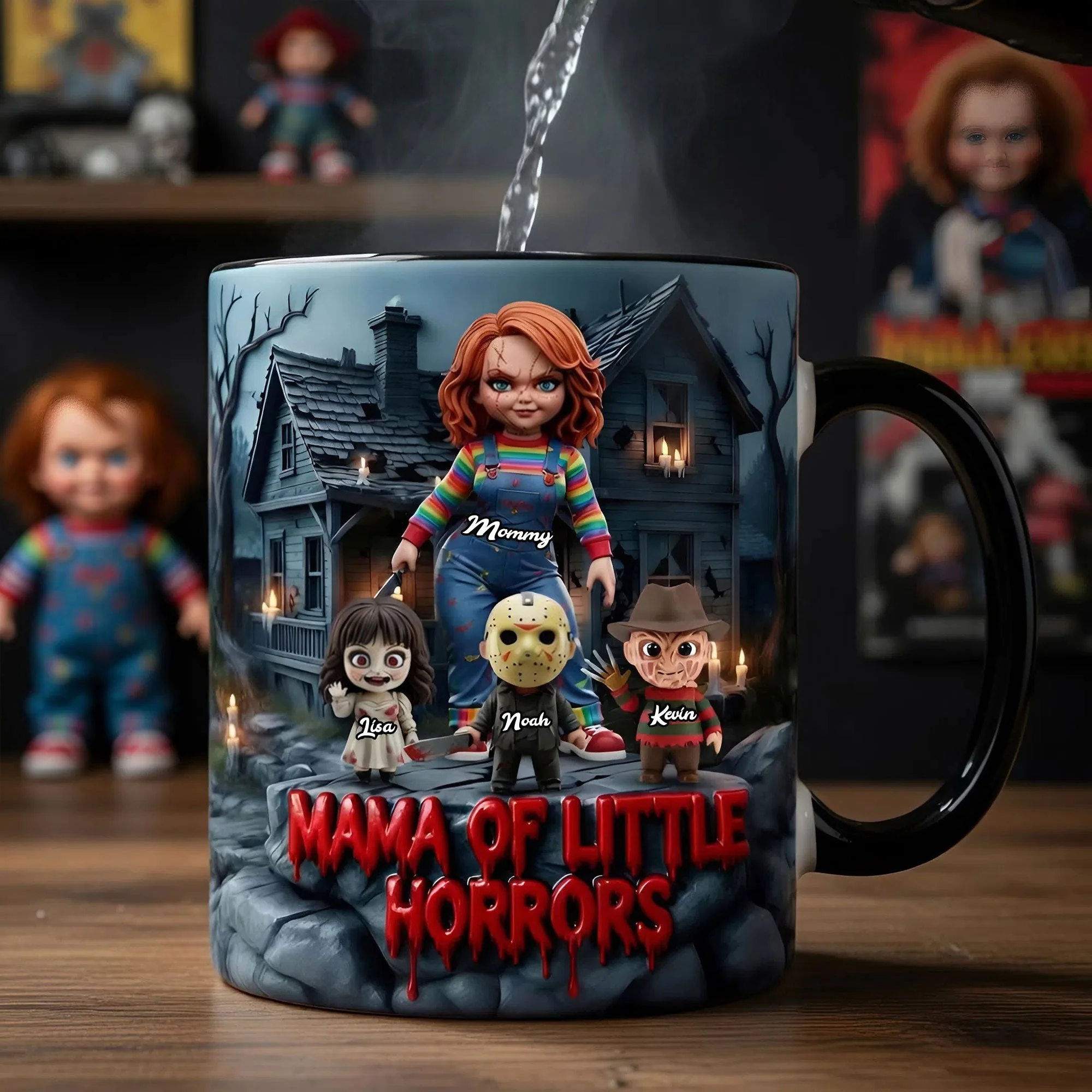 Personalized Halloween Coffee Mug for Mom | Mama of Little Horrors Mug GradoCreations