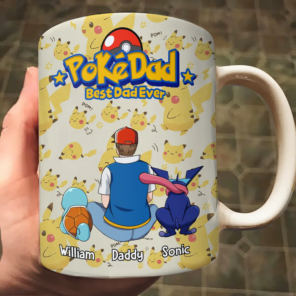 Personalized Best Dad Ever Mug with Custom Names | Unique Father's Day Gift