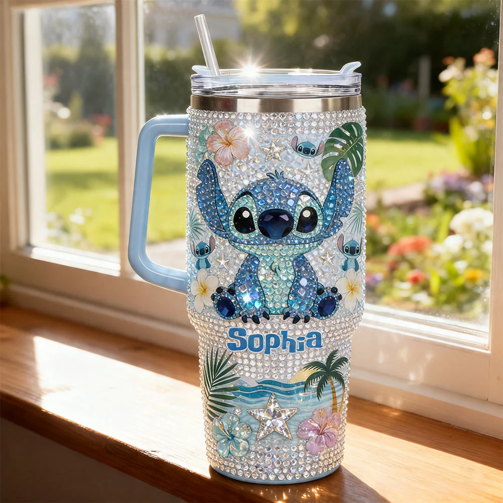 Personalized 40oz Tumbler with Handle & 3D Design for Movie Fans