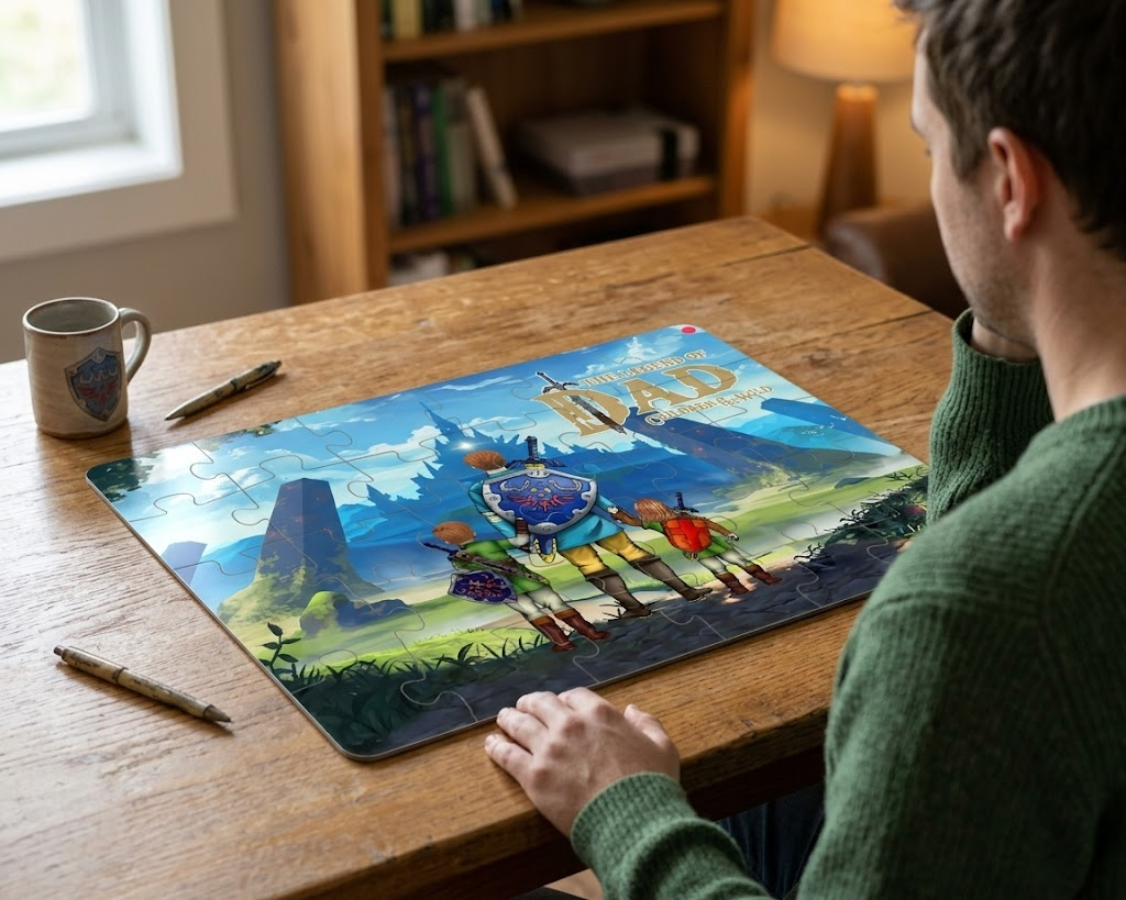Personalized Fantasy Adventure Puzzle Gift for Dad