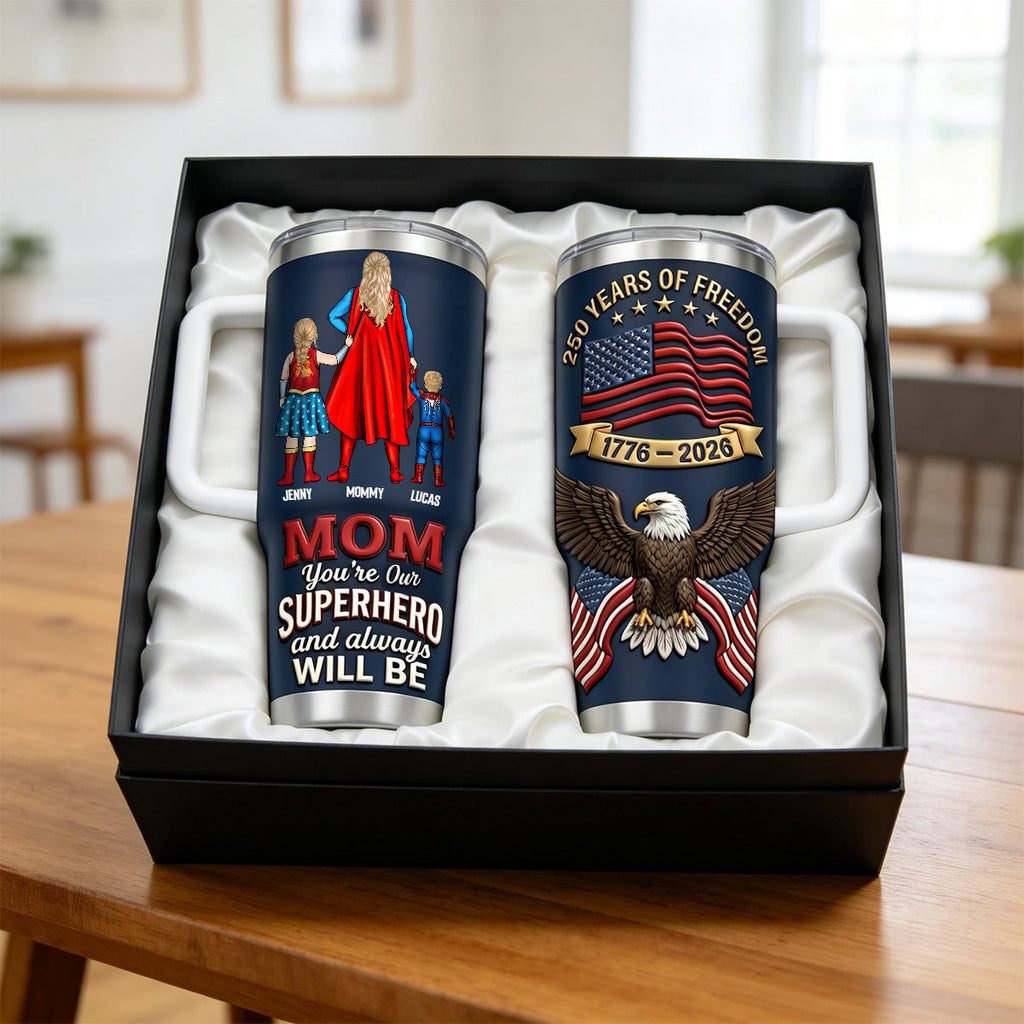 Personalized Freedom Tumbler for Mom and Kids - Custom Family Gift Tumbler GradoCreations