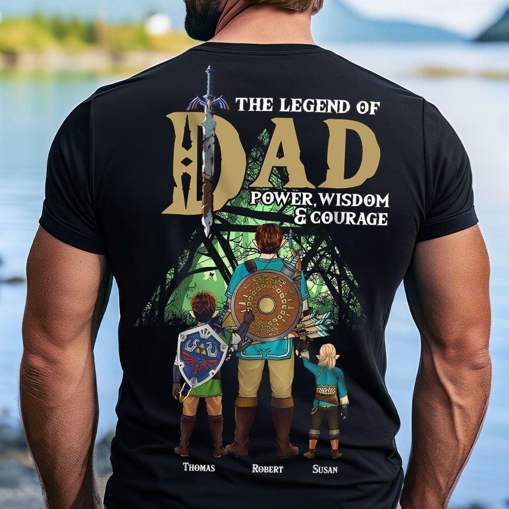 Personalized Dad T-Shirt Gift with Fantasy Design for Father