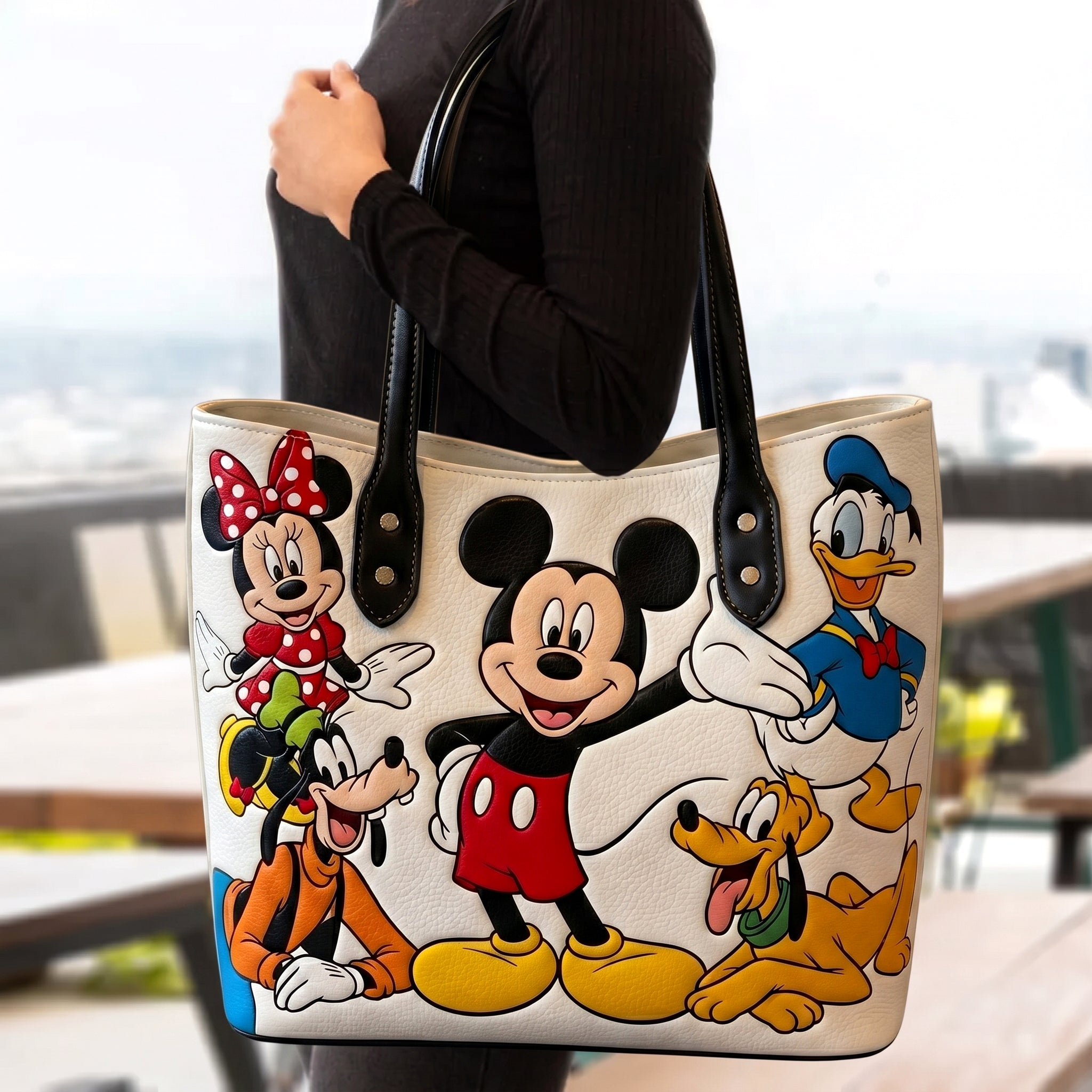 Personalized Mickey Mouse Tote Bag Custom Name Gift for Movie Fans Tote Bag GradoCreations