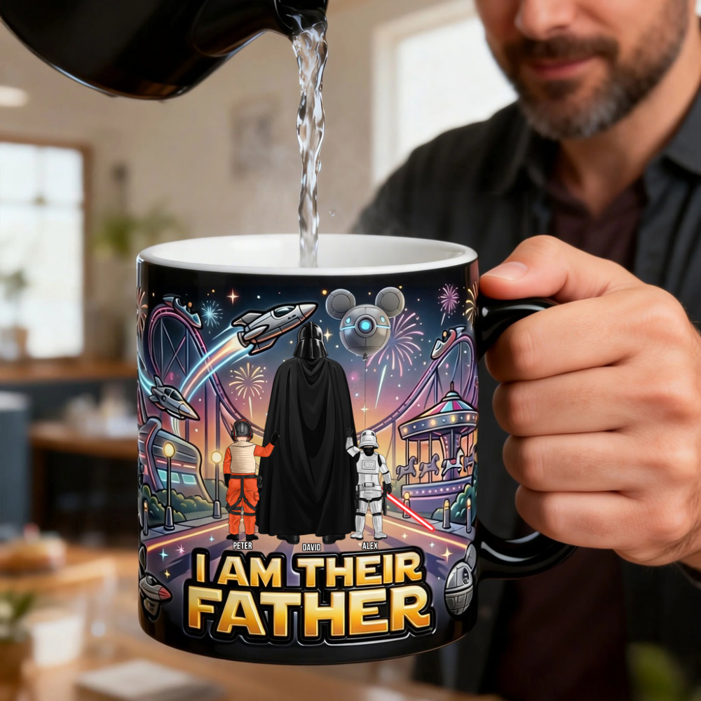 Personalized Epic Warrior Dad Mug with I Am Their Father Quote - Unique Gift for Dad