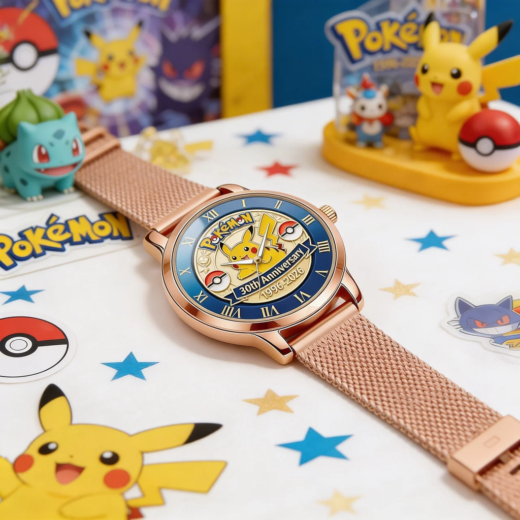Personalized Pokemon 30th Anniversary Women's Hand Watch Gift for Movie Fans