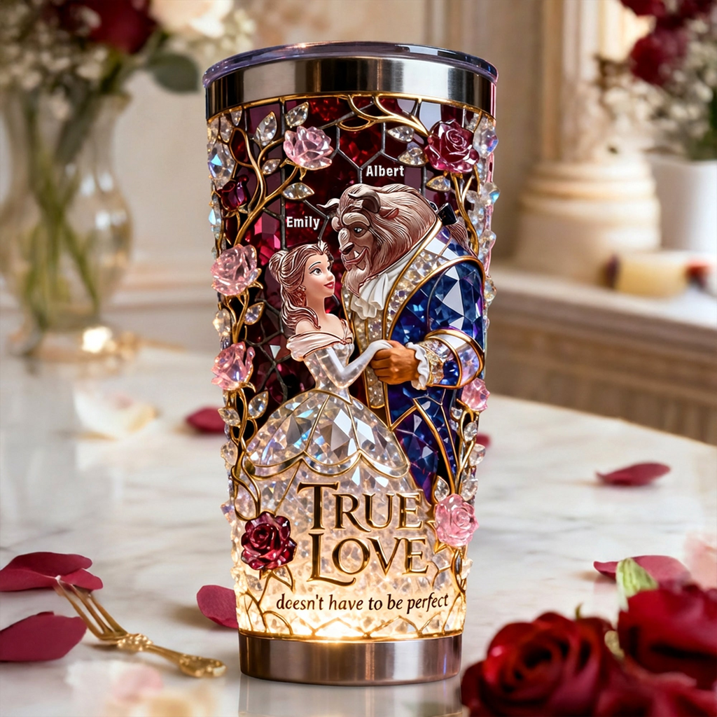 Personalized True Love Tumbler Gift for Couples - Stainless Steel Drinkware