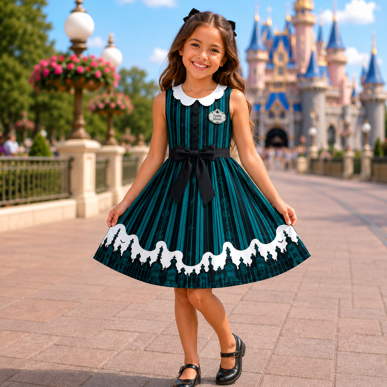Personalized Gothic Dress for Kids | Halloween Costume Gift Kid Dress GradoCreations