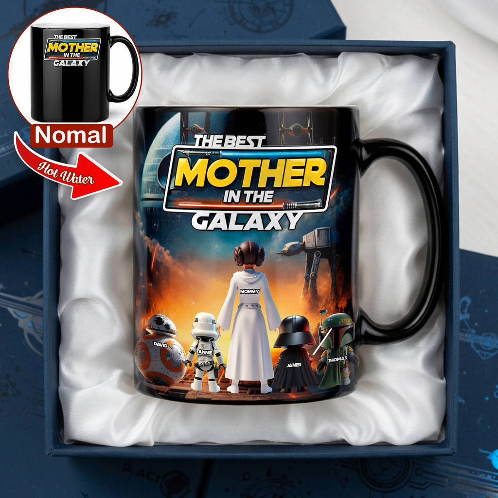 Personalized Color Changing Mug Best Mother in the Galaxy Gift for Mom