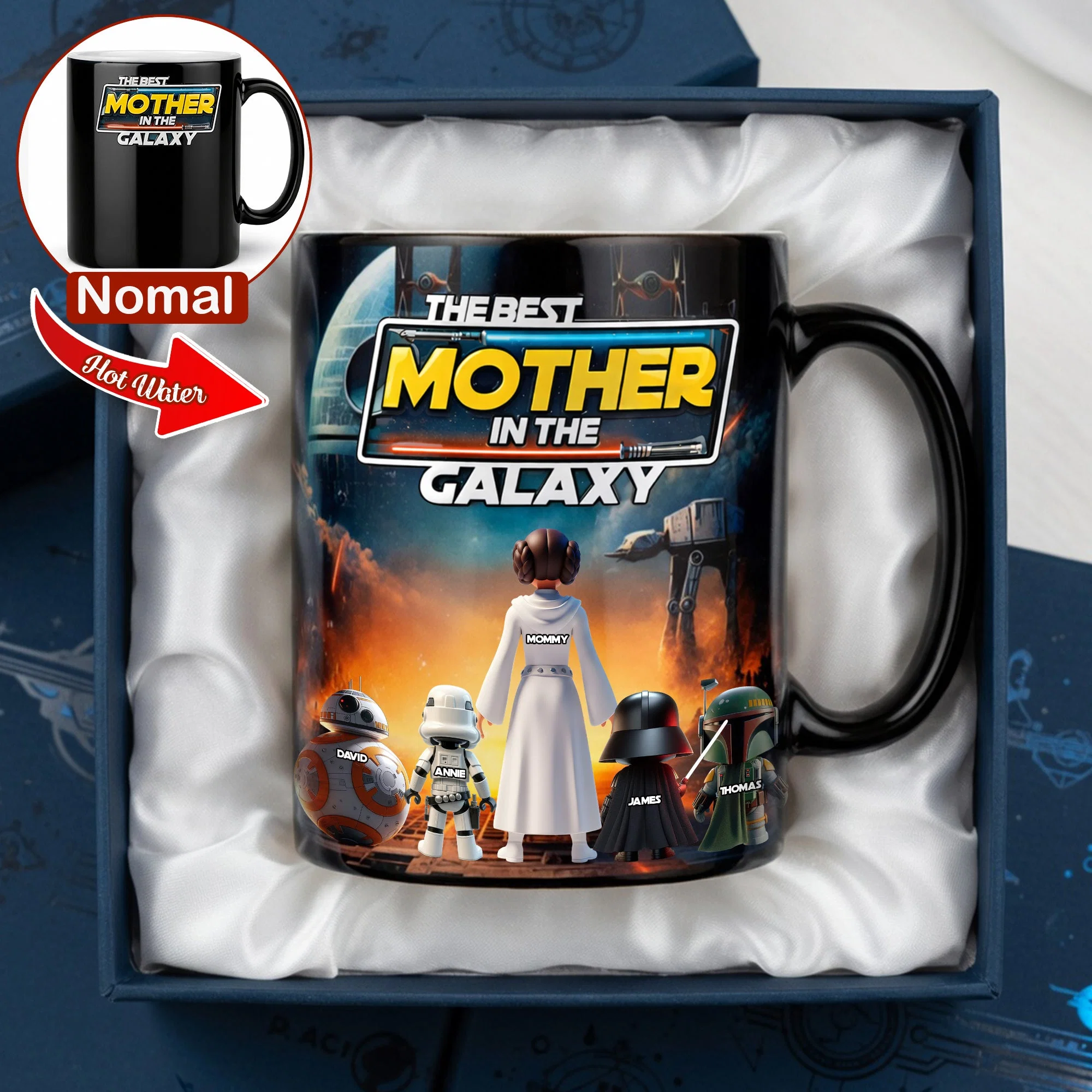 Personalized Color Changing Mug Best Mother in the Galaxy Gift for Mom