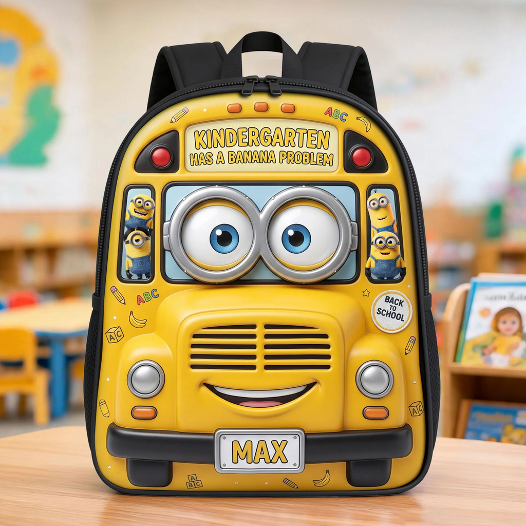 Personalized Cartoon School Backpack for Kids - Back to School Gift