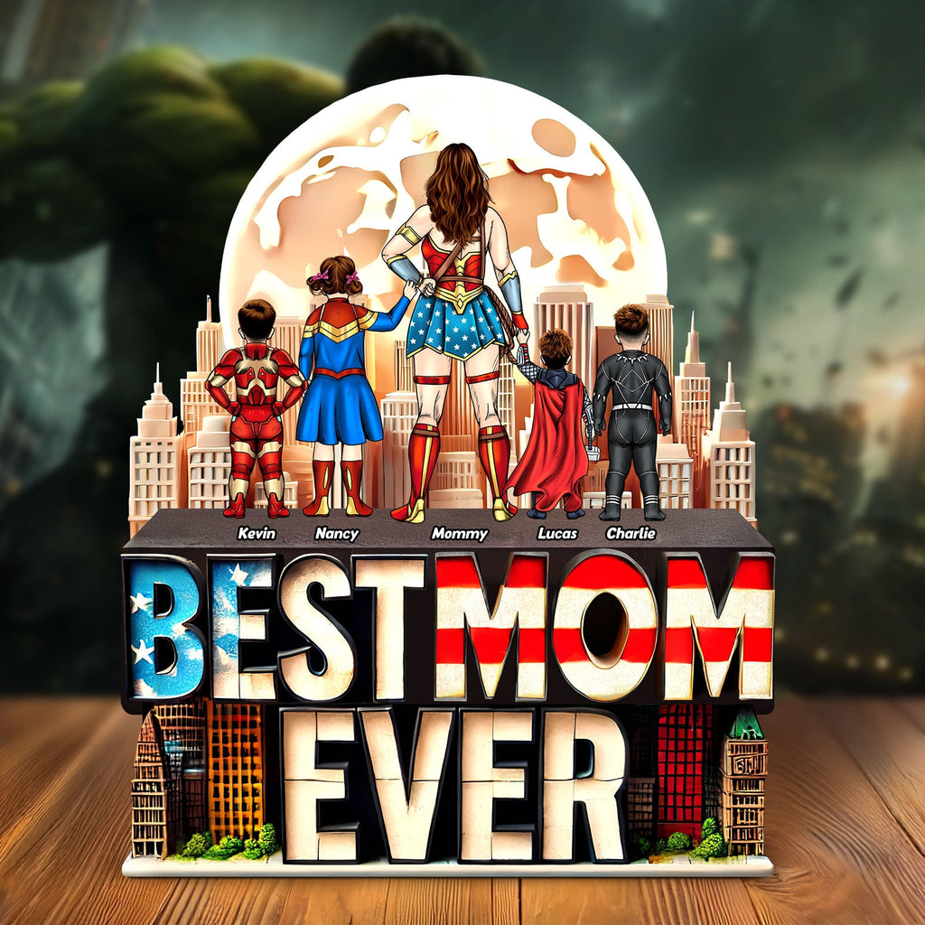 Personalized Super Mom Acrylic Plaque Gift for Mom Acrylic Plaque GradoCreations