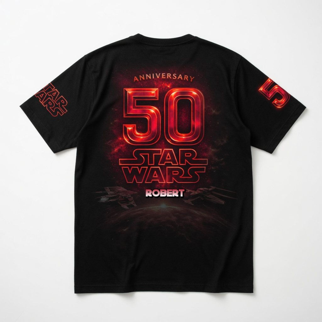 Personalized Star Wars 50th Anniversary All Over Shirt Gift for Movie Fans