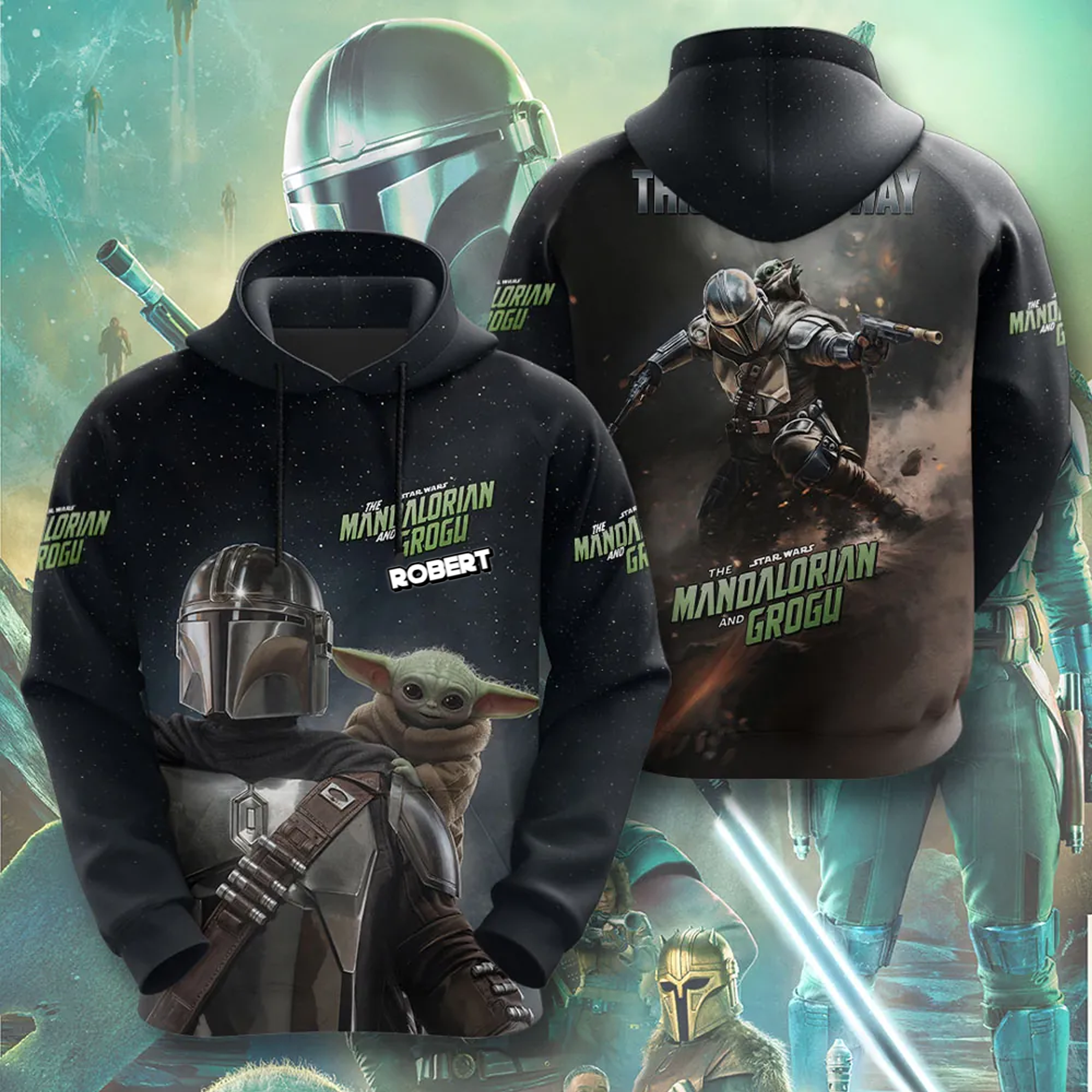 Personalized Galactic Tracker AOP Shirt Gift for Movie Fans