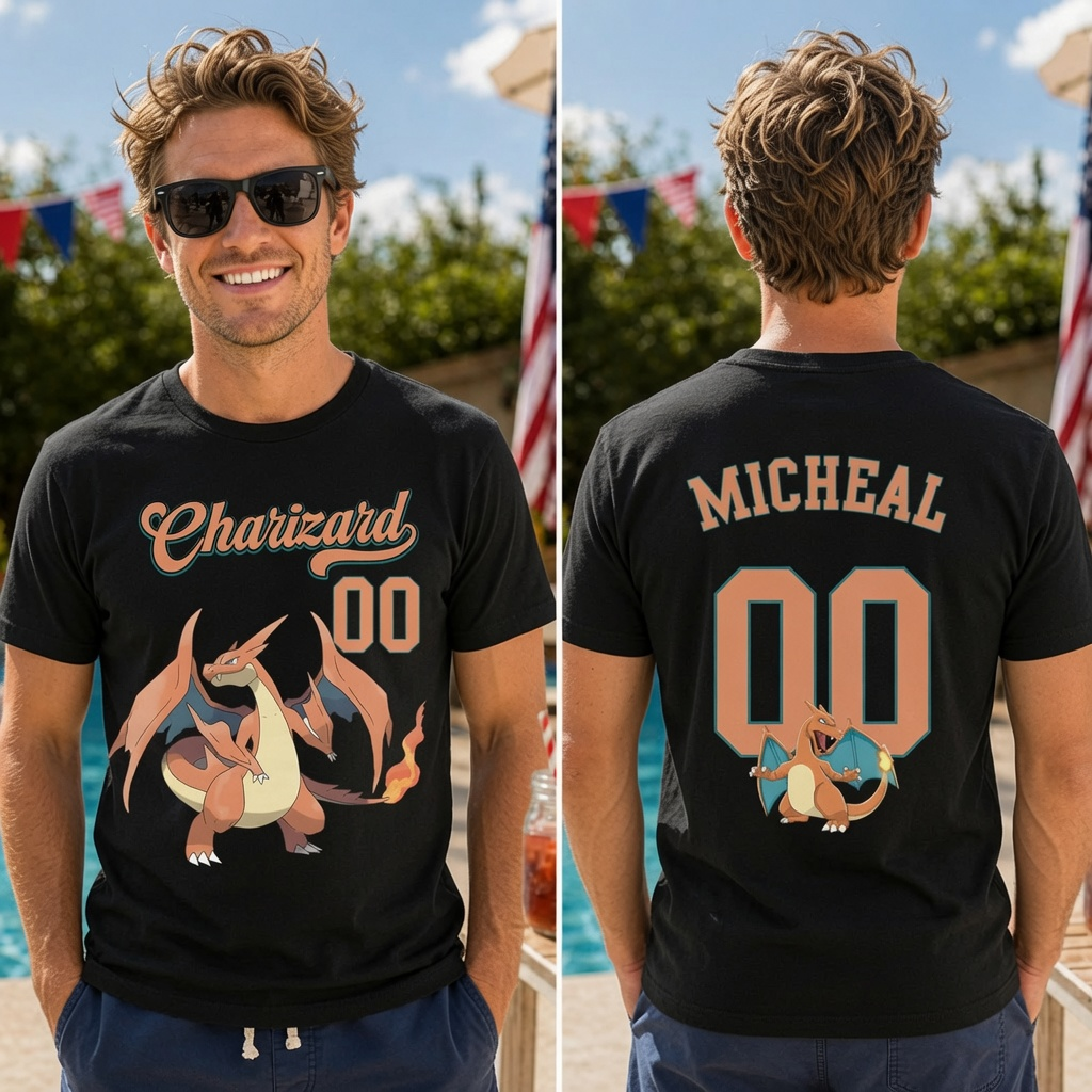 Personalized Pikachu Shirt for Kids - Custom Birthday Gift