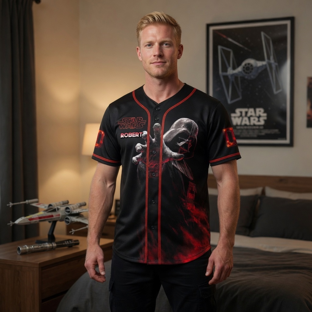 Personalized Star Wars Baseball Jersey Custom Name Gift for Movie Fans