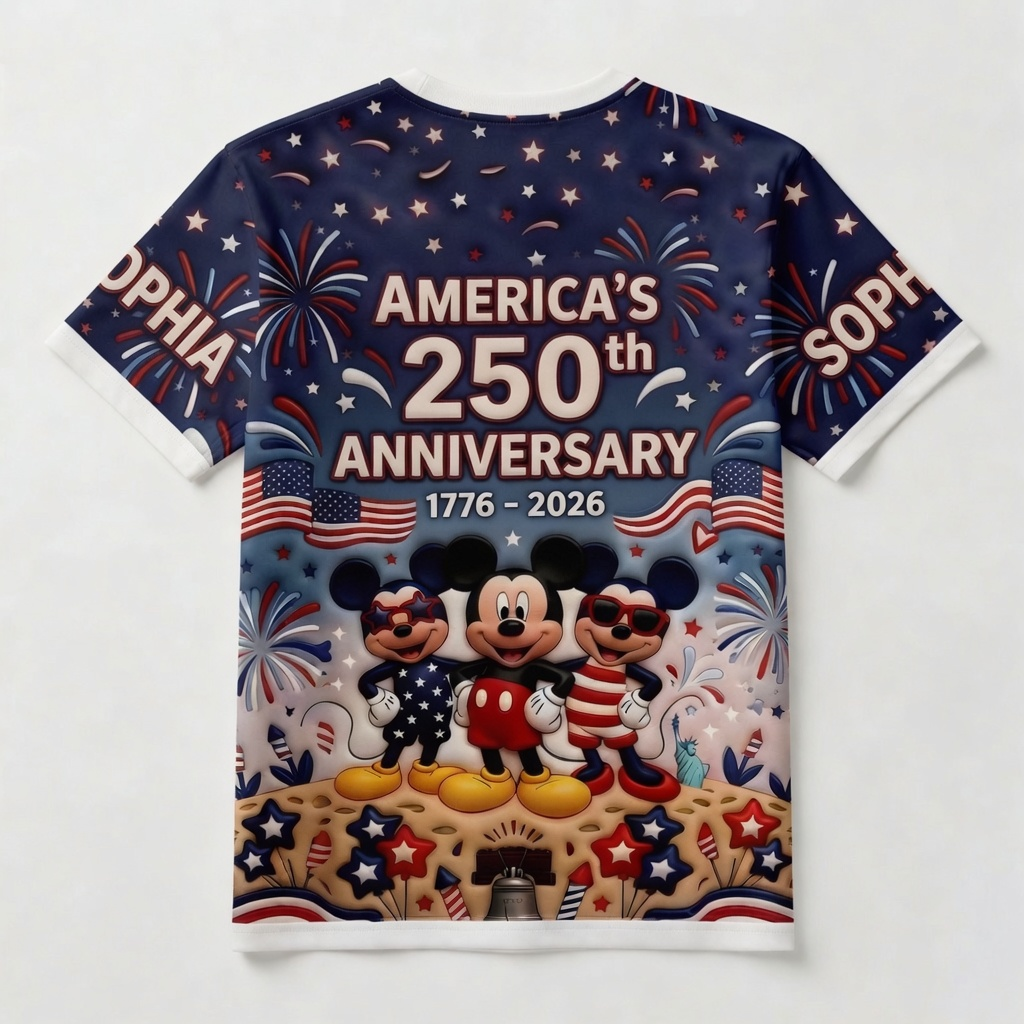 Personalized All Over Print Shirt 250th America Anniversary Gift for Fans