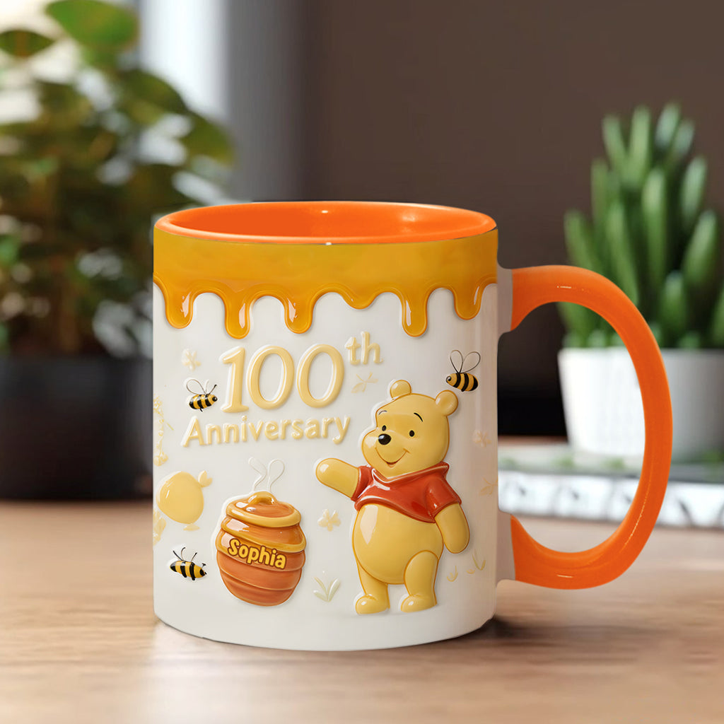 Personalized 100th Anniversary Winnie the Pooh Mug Gift for Fans