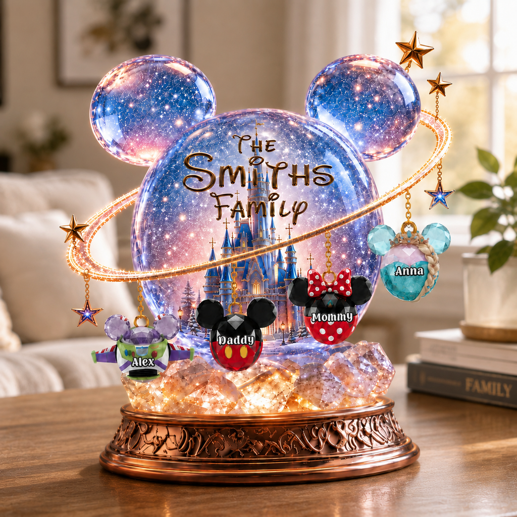 Personalized Acrylic Family Name Plaque Magical Castle Gift Acrylic Plaque GradoCreations