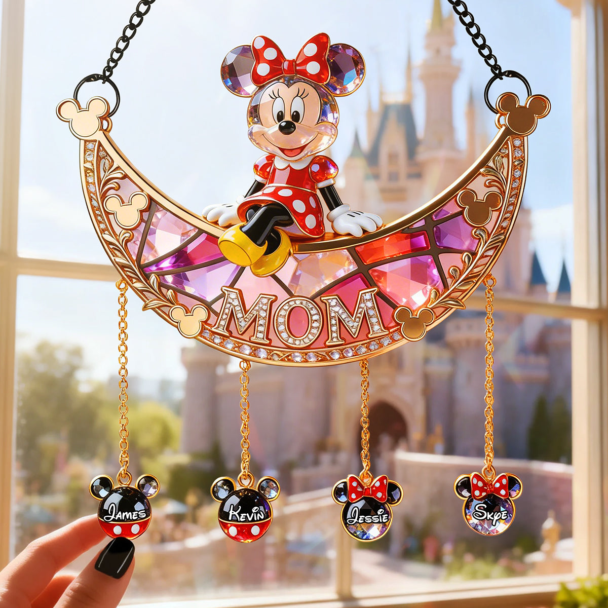 Personalized Mom Suncatcher with Kids' Names - Unique Gift Idea