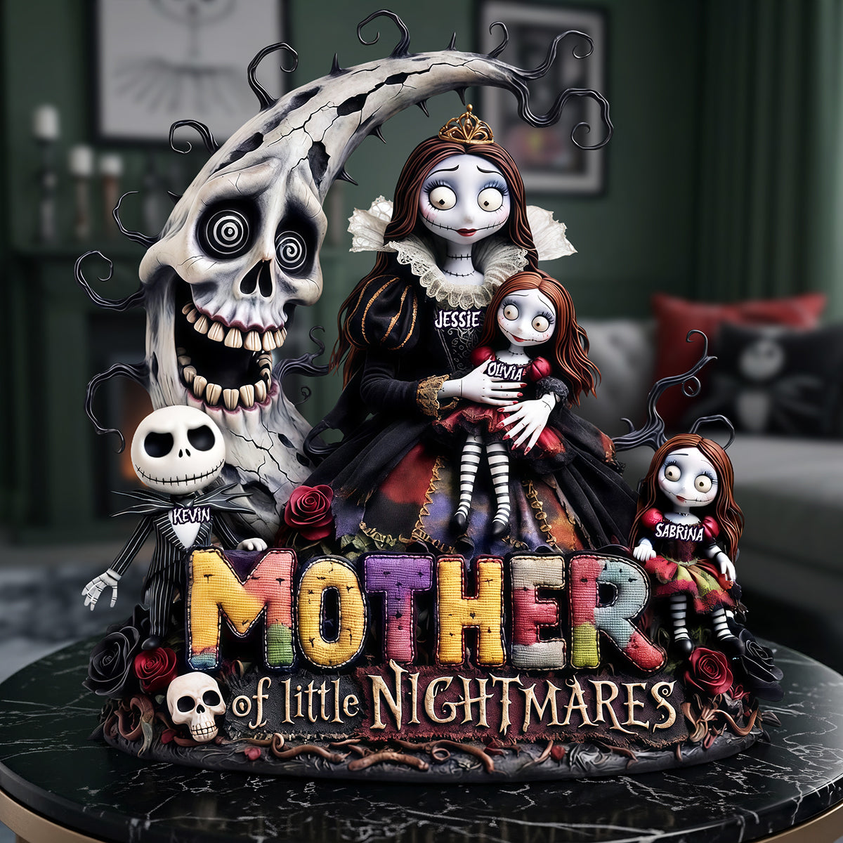 Personalized Spooky Mother Of Little Nightmares Acrylic Plaque Gift for Mom, Movie Lovers