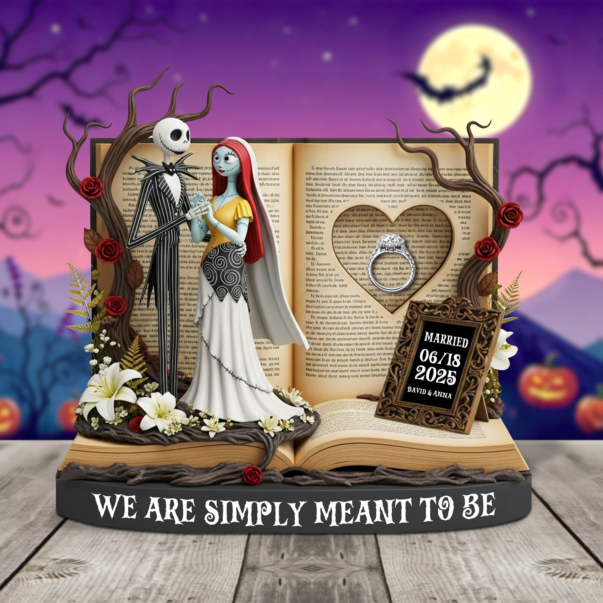 Personalized Acrylic Plaque for Spooky Couple Anniversary Christmas Gift