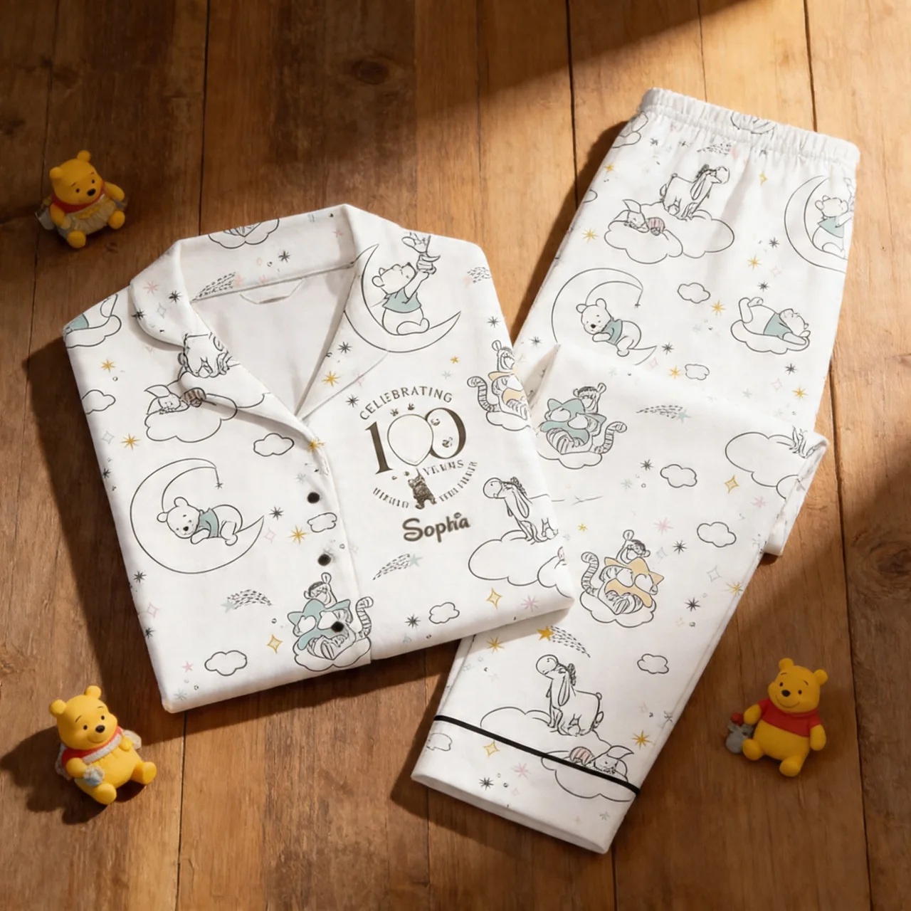 Personalized Pajama Set Good Night Honey Bear Gift for Movie Fans