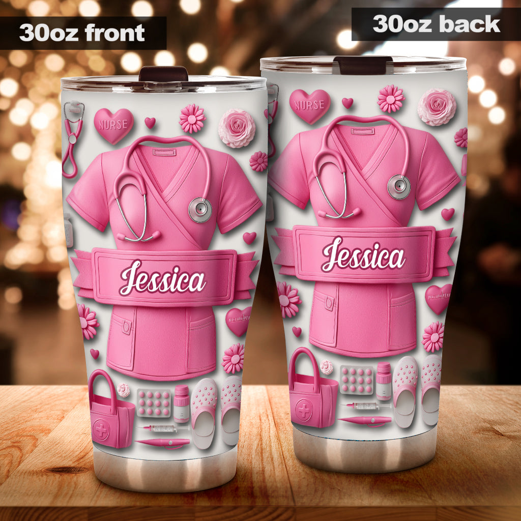 Personalized Nurse Tumbler with Name Custom Gift for Nurse