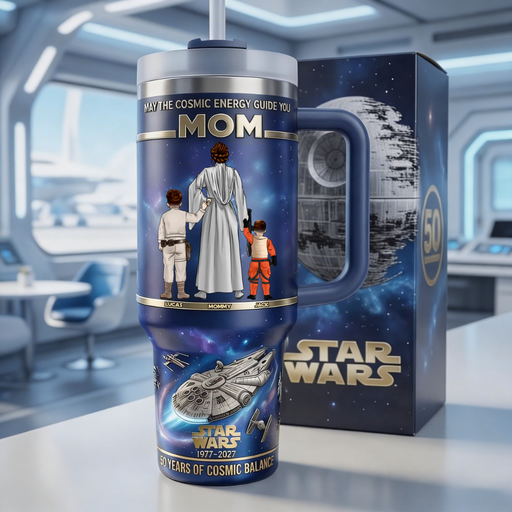 Personalized Cosmic Energy Tumbler Gift for Mom | Star Wars Tumbler GradoCreations