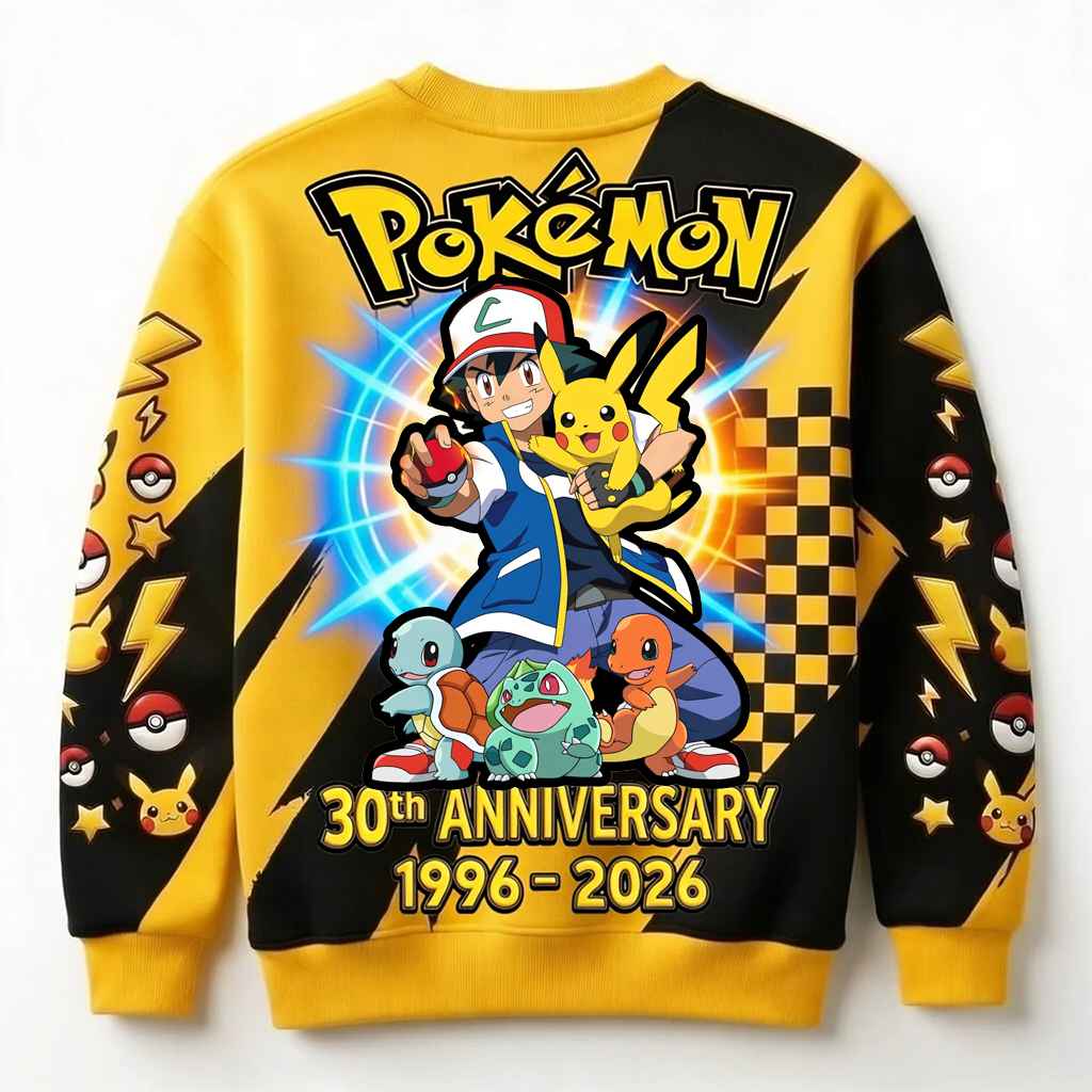 Personalized Pokémon AOP Shirt Custom Name Gift for Movie Fans