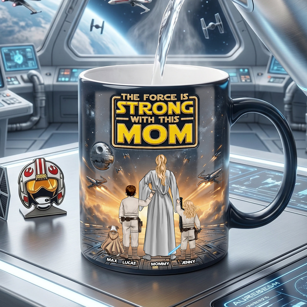 Personalized Color Changing Mug for Mom - Star Wars Theme Gift
