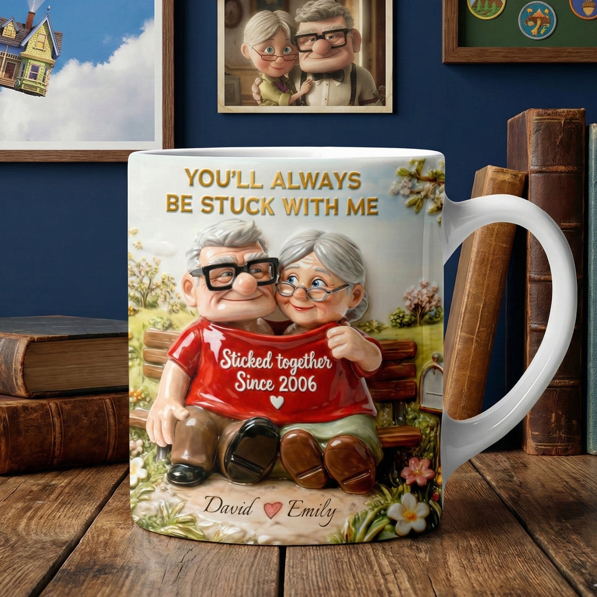 Personalized Couple Mug You'll Always Be Stuck With Me Gift