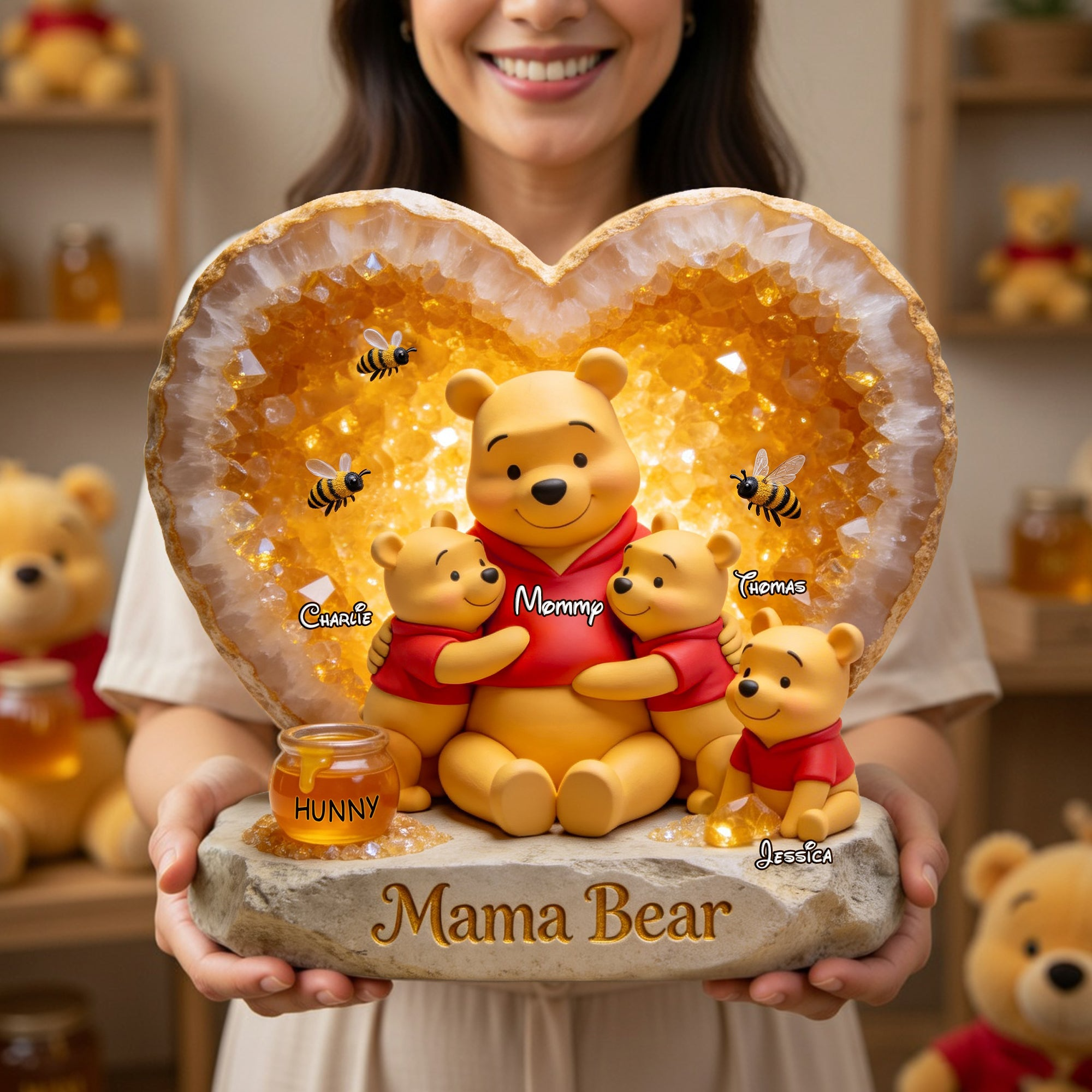 Personalized Mama Bear Acrylic Plaque Custom Gift for Mom