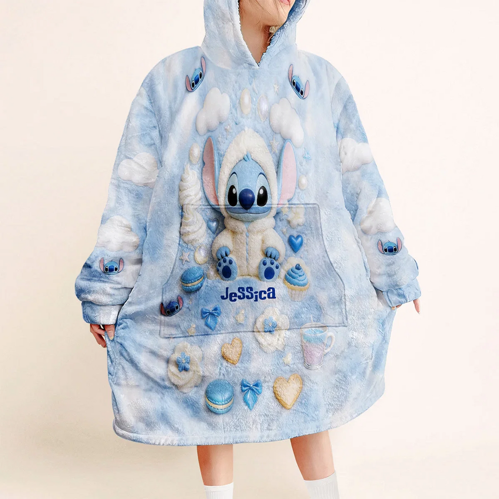 Personalized Blanket Hoodie Custom Name Gift for Kids & Adults Blanket Hoodie GradoCreations