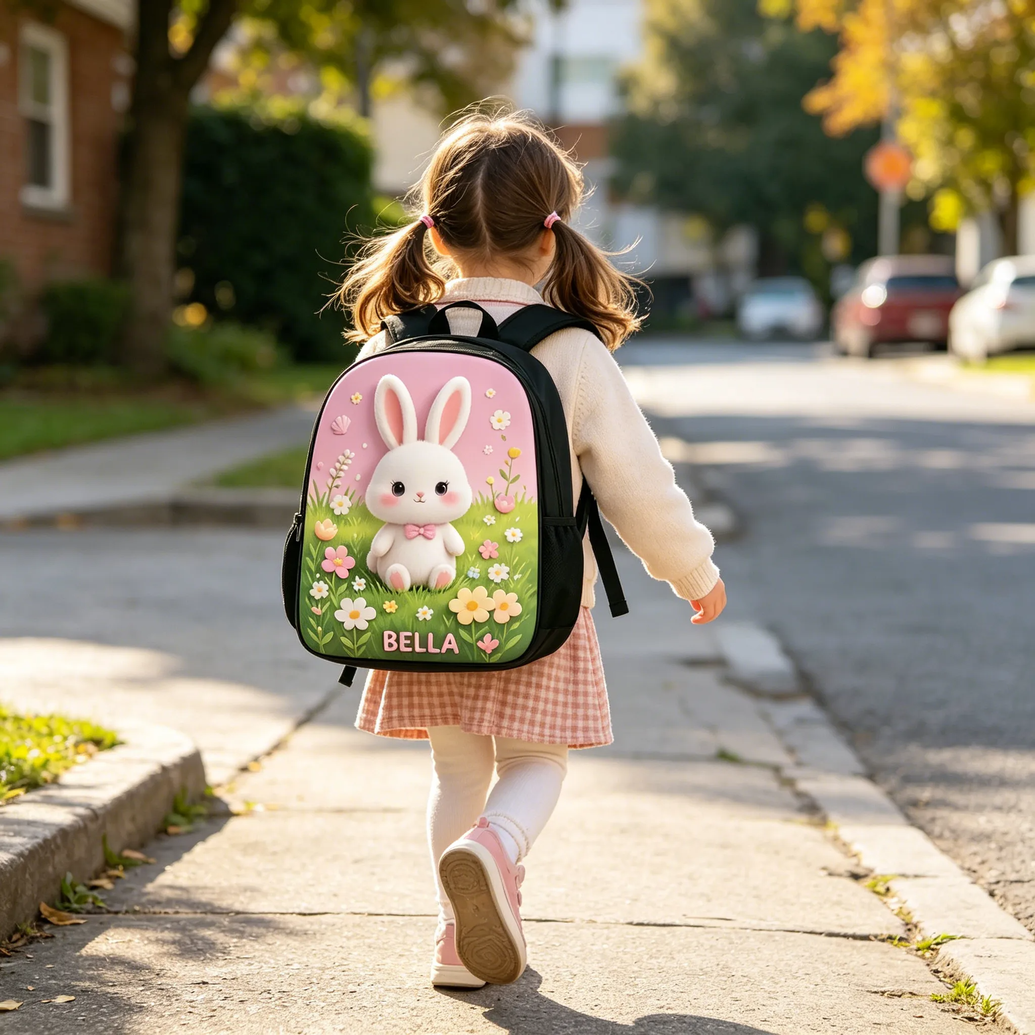 Personalized Cute Animal Backpack Set with Lunch Bag, Pencil Case & Water Bottle for Kids
