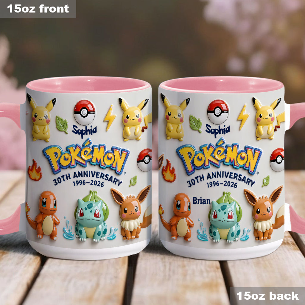 Personalized Pokémon 30th Anniversary Accent Mug Gift for Fans