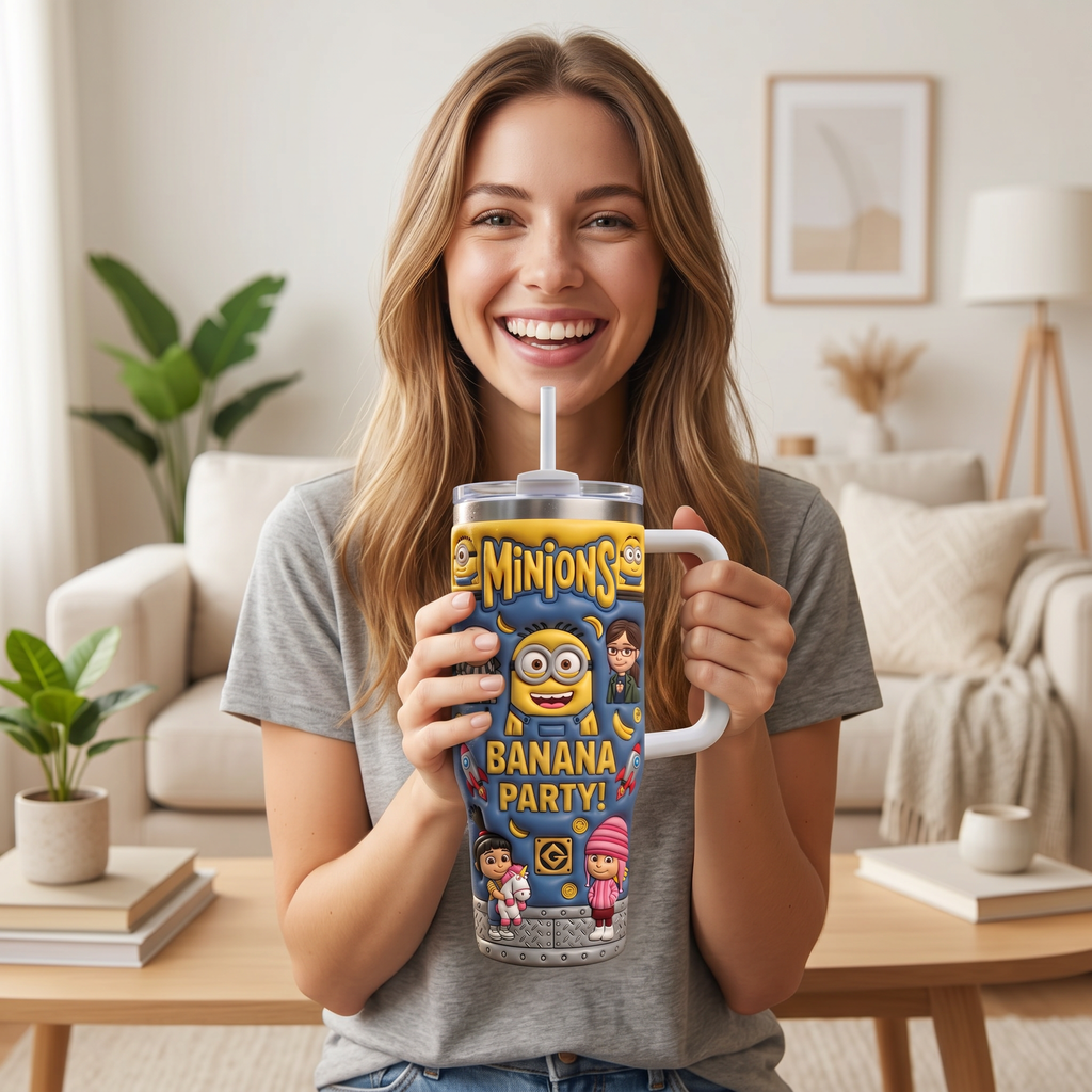 Personalized Minions Banana Party Tumbler for Movie Fans