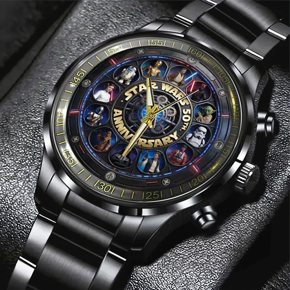 Personalized Star Wars 50th Anniversary Hand Watch Gift for Movie Fans