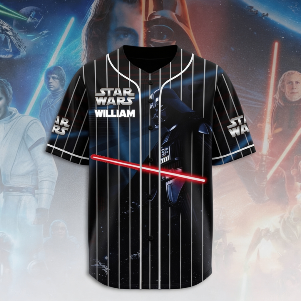 Personalized Star Wars 50th Anniversary Baseball Jersey Gift for Movie Fans