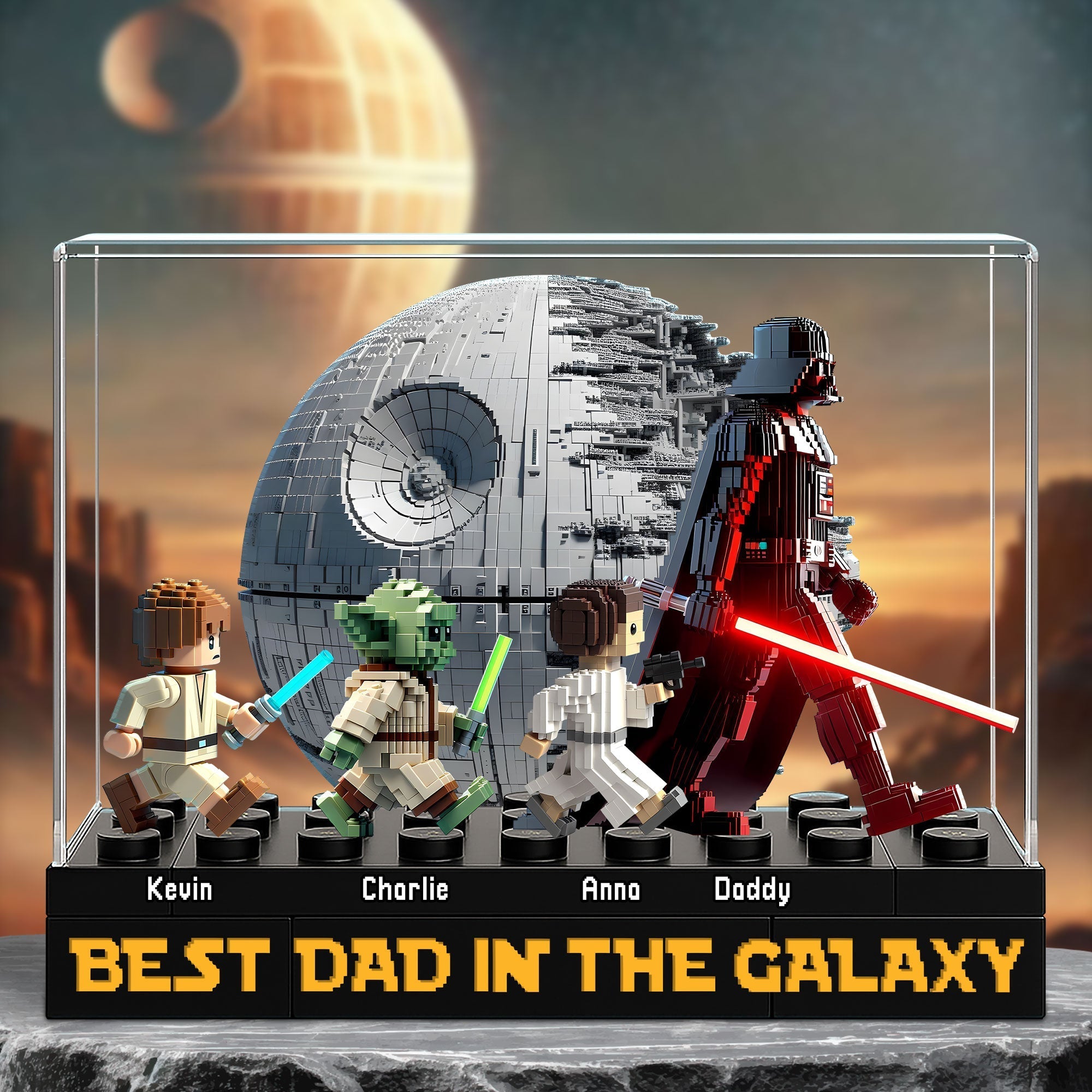 Personalized Acrylic Plaque Best Dad In The Galaxy Gift