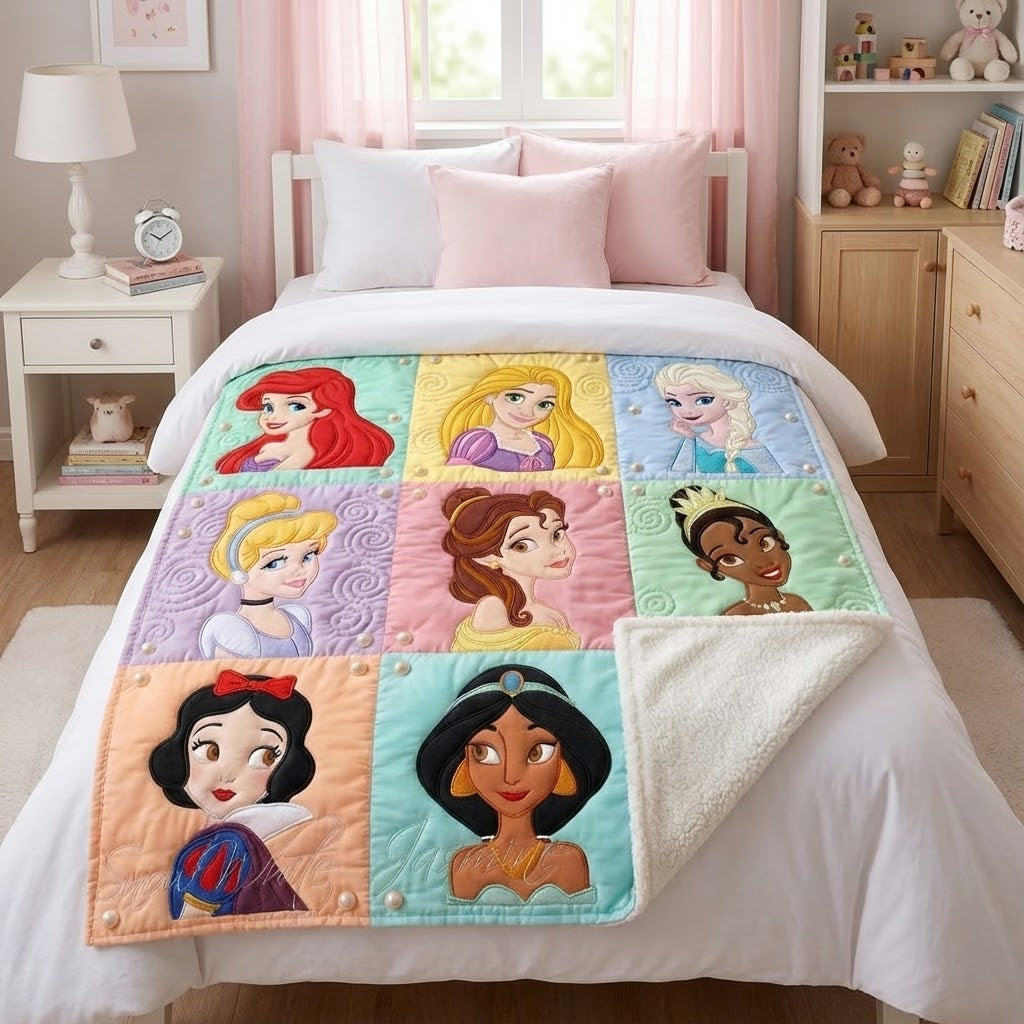 Personalized Disney Princess Blanket Gift for Daughter - Cozy Xmas