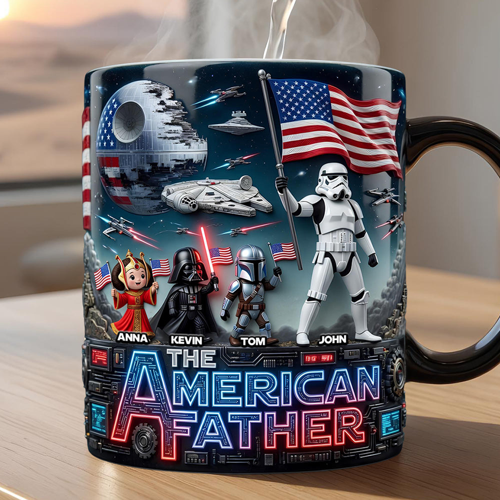Personalized Color Changing Mug Stars Wars Design Gift for Dad