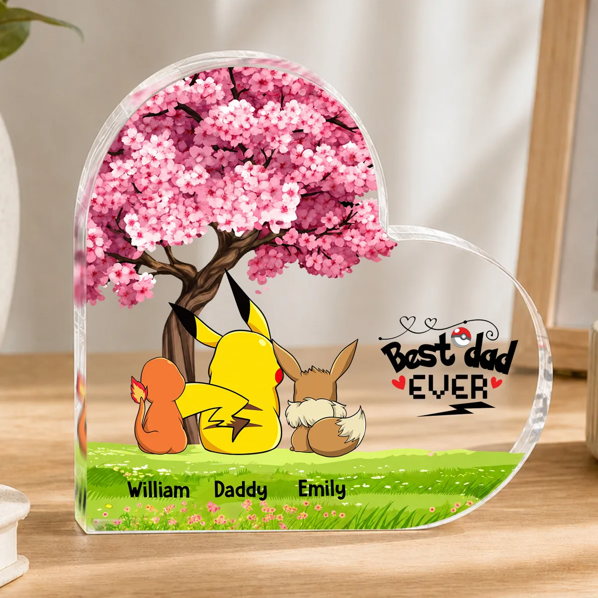 Personalized Best Dad Ever Acrylic Plaque Custom Name Gift for Dad Acrylic Plaque GradoCreations