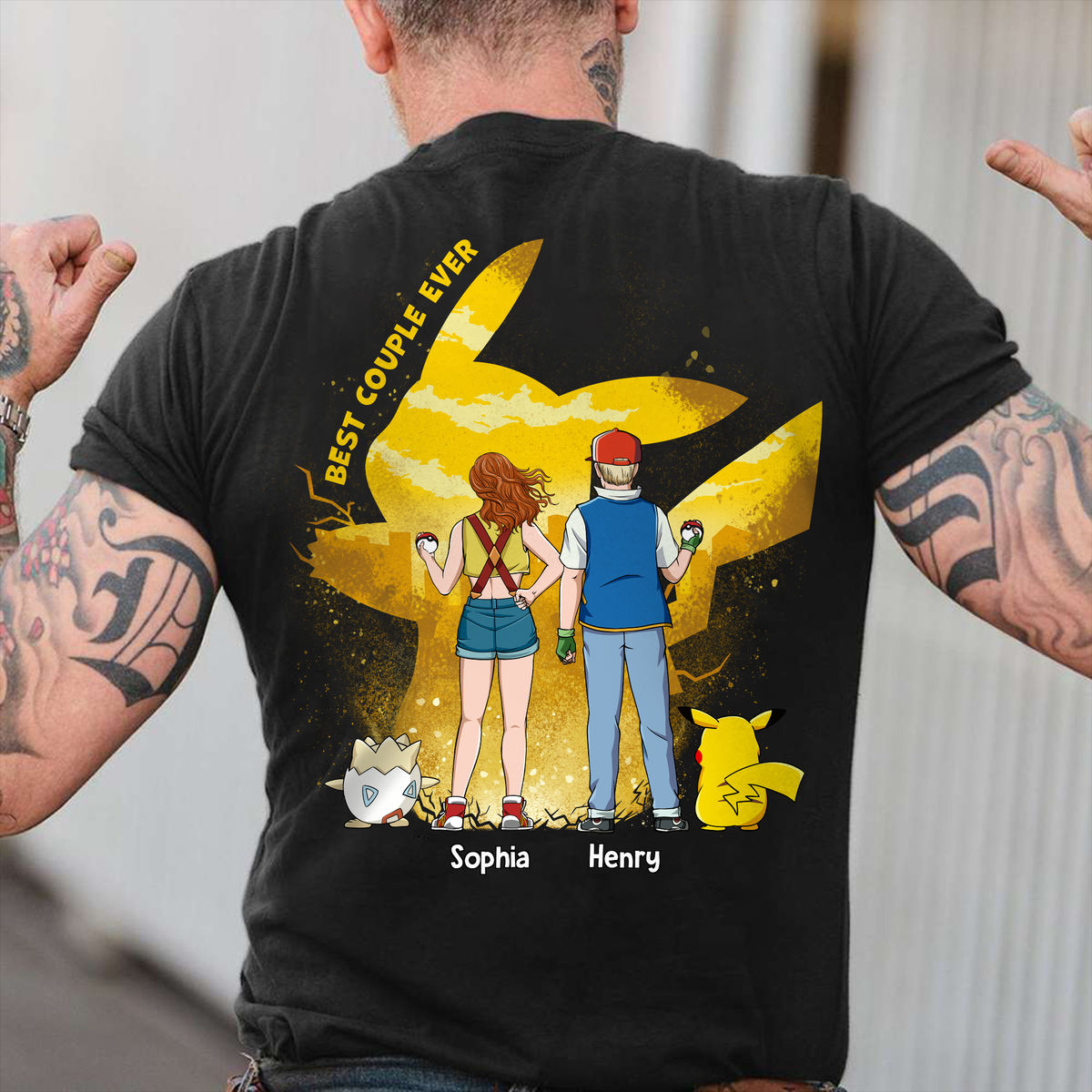 Personalized Best Couple Ever T-Shirt with Date Custom Name Gift for Anniversary, Valentine's Day
