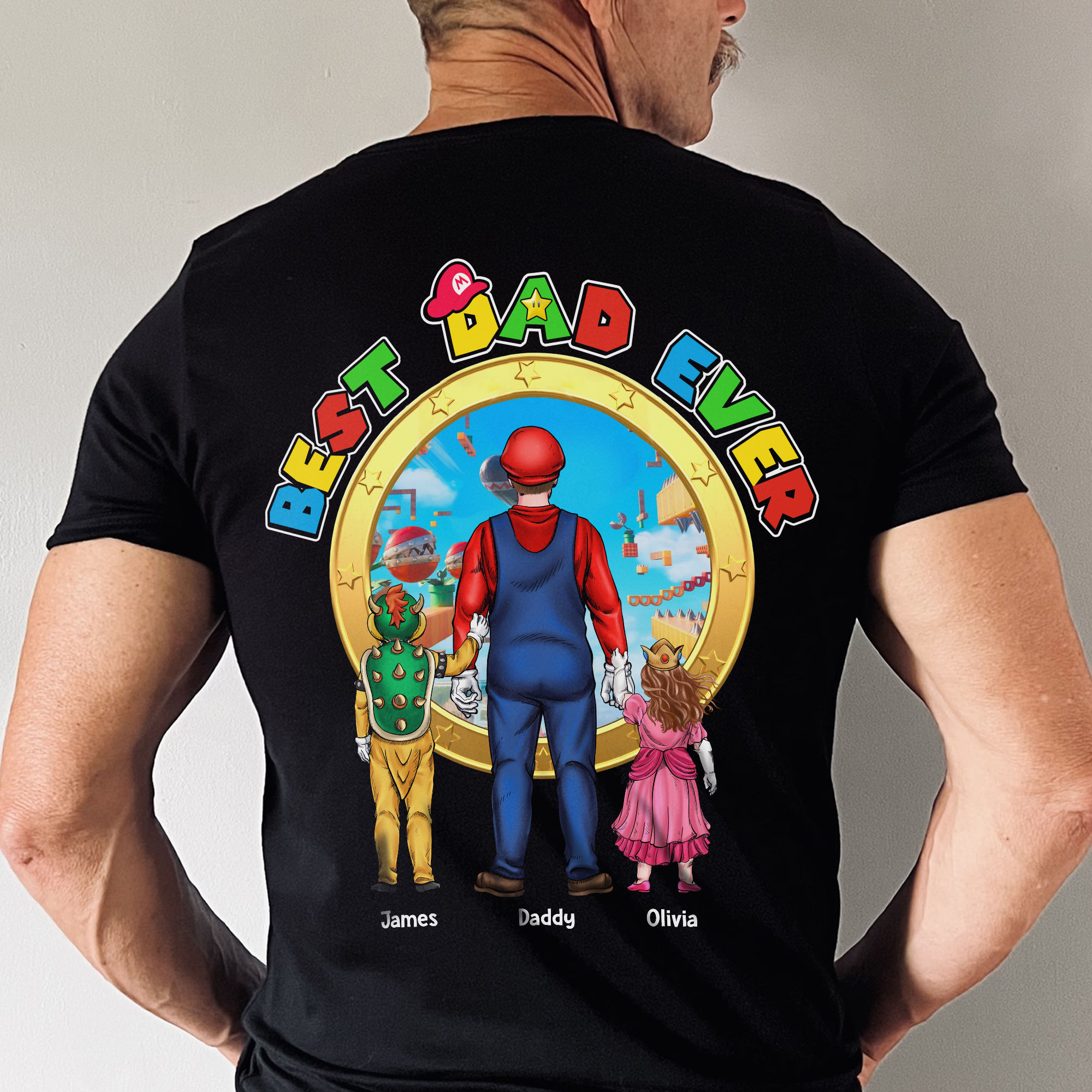 Personalized Super Daddio Shirt Gift for Dad | Cotton Apparel