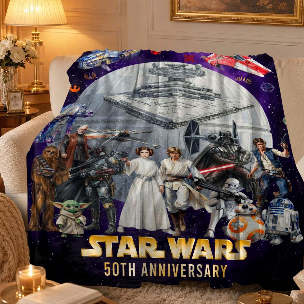 Personalized Star Wars 50th Anniversary Blanket Custom Name Gift for Him/Her Blanket GradoCreations