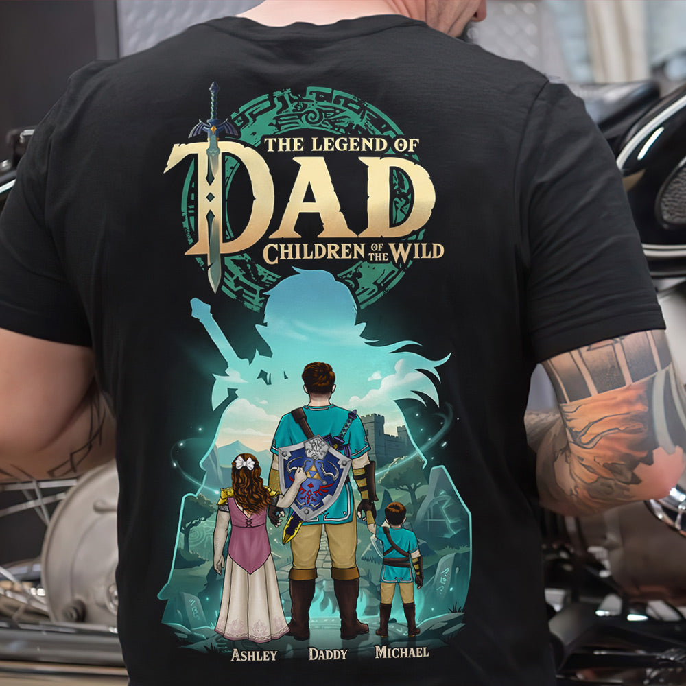 Personalized Dad T-Shirt Gift with Fantasy Design for Father