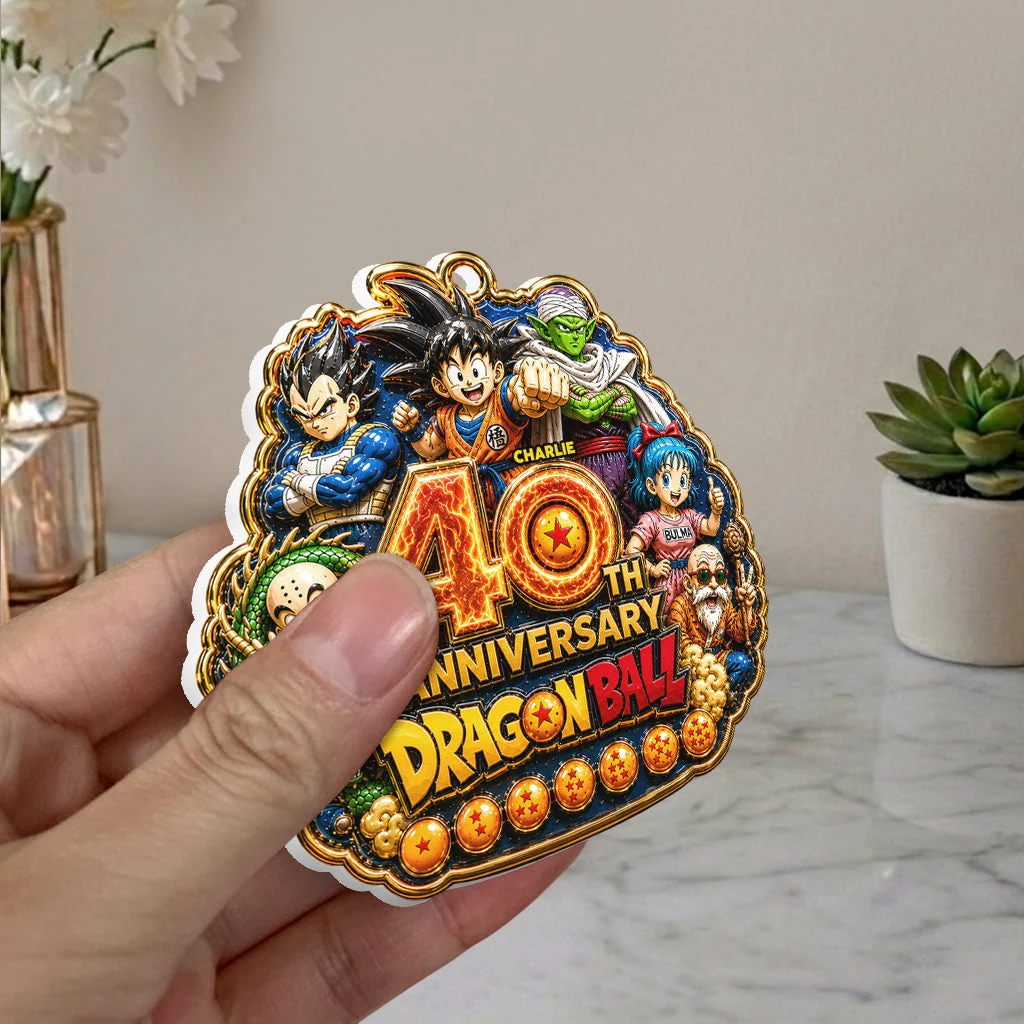 Personalized Acrylic Ornament 40th Anniversary Dragon Ball Gift Ornament GradoCreations