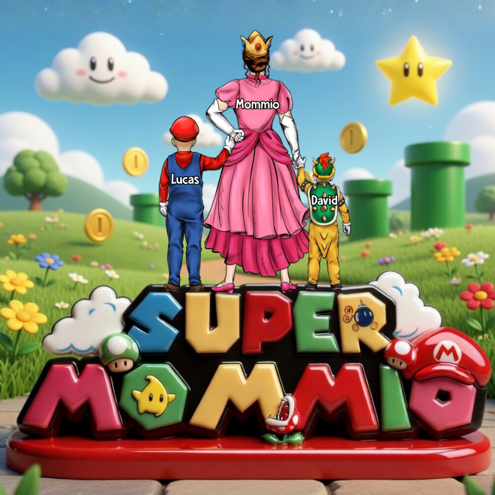 Personalized Super Mommio Acrylic Plaque Gift for Mom